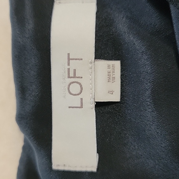 Loft Size 4 Black Flutter Sleeve Sheath Dress, Gently Used Condition - Picture 14 of 16